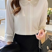 셀러허브 여성패션 [오노마] ONM 비즈 카라넥 심플 블라우스 하객룩 오피스룩