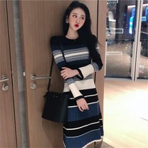 첼시 줄지 니트 원피스