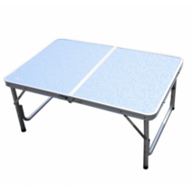 캠핑마을 2단 접이식 캠핑테이블 A3006, 스카이 블루