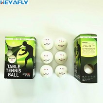 3성 DHS 40+ ABS 탁구공 100개 세 별 36 포장 40mm abs rohs 재료 경쟁 훈련, 흰색 6 개