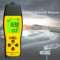 휴대용 SmartSensor 일산화탄소 미터 CO 가스 누출 감지기 분석기 고정밀 게이지 사운드 알람, 한개옵션0