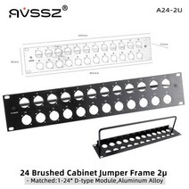 AVSSZ 패치 빈 캐비닛 블라인드 플레이트 D 타입 XLR RJ45 네트워크 스피커 소켓 커넥터 19in 8 12, 04 A24-2U Al Alloy 2u, 04 A24-2U