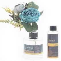레이나퍼퓸 장미와동백 플라워디퓨저 150ml 2개, 핑크_투명병/페퍼민트