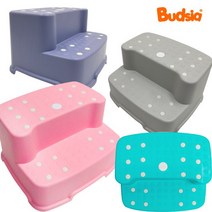 버드시아 논슬립 와이드 2단 유아 디딤대, 청보라