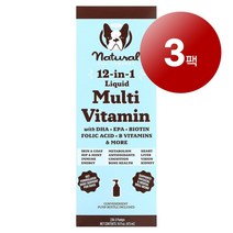 리암마켓 Natural Dog Company 내추럴 독 강아지용 건강 관리 보충제 12-In-1 액상 종합비타민 473ml 1팩, 3팩