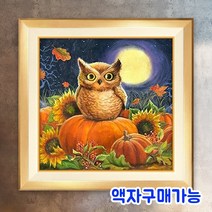 블링블링 사은품증정 DIY보석십자수세트 황금부엉이 동물 비즈 큐빅, CH3D-149 (호박위부엉이) M