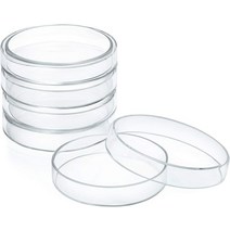 Huanyu 과학 생물 실험 연구 부품 붕규산 내열 유리 샬레 페트리디쉬 60mm 5개, 60mm개