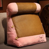 침대쿠션 빅쿠션 하토 좌석명패 통틀어 안다 허리쿠션 대형쿠션, C03-등나무돗자리 핑크돼지 타입