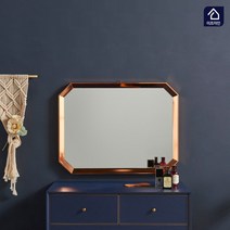 이프자인 국내생산 데일리 팔각 인테리어 벽거울, 블랙