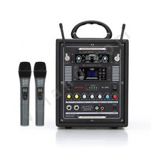 100W 이동식 무선마이크 앰프 에펠 FC-800 야외행사 실내 강당 블루투스 스피커 기능, 2개, 핸드+핸드