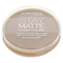Rimmel 림멜 London Stay Matte 롱래스팅 프레스드 파우더 투명 [001] 13.9g(0.49온스) (1팩) (포장은 다를 수 있음) 250774, 2 Count (Pack of 1), Creamy Natural