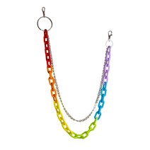 청바지 체인 지갑 바지 체인 아크릴 포켓 펑크 체인 힙합 록 체인 지갑 바지를위한 포켓 체인 청바지 고스