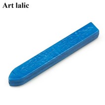 문자각인 금형씰링 왁스 스틱 레트로 인감 스탬프 편지 청첩장 90x10x10mm 빈티지 코드 심지, 08 파란