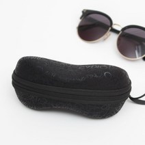 블랙 휴대 하드 레터링 선글라스 케이스 이쁜안경집 보관용 충격방지 패션소품 목걸이