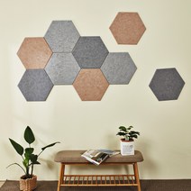 드림보드 방음재 흡음재 방염 디자인 육각 흡음보드 9t, 연베이지