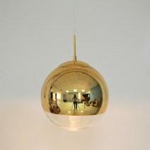 루이스폴센 ph5 버섯조명 취짐등 현대 led 현대 펜던트 조명 실버 미러 볼 hanglamp 글로브 유리 램프 주방 거실 침실 홈 서스펜션 조명기구, 금, 40cm