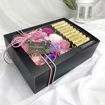 둥둥플라워 비누꽃 용돈박스 플라워박스 반전박스 용돈봉투 생일꽃선물 결혼기념일선물 부모님선물 생신선물 명절선물 현금선물 장미 카네이션, 핑크믹스, 머니홀더