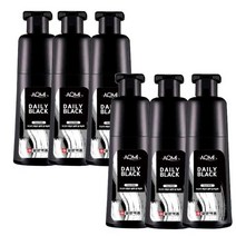 일양약품 아오미 데일리 블랙 염색 샴푸 180ml (어두운갈색)/새치/흰머리/뿌리/커버/염색/샴푸, 6개