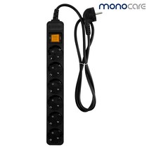 6구접지(10A) 블랙, 3m