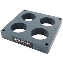 Allstar 퍼포먼스 카뷰레터 스페이서 두께 2.5cm(1인치) 구멍 4개 도미네이터 플랜지 플라스틱 그레이 각, 4 Hole_1in