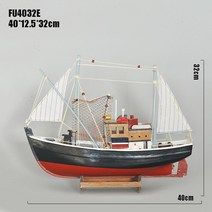 범선 배 프라모델 모형 만들기 시뮬레이션 낚시 모델 지중해 스타일 단단한 나무 공예 선박 수동 액세서리 홈, a