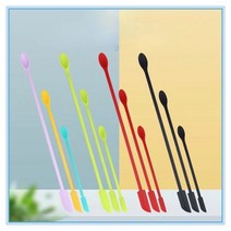 베이킹주걱 실리콘 알뜰 볶음 3 개대 더블 헤드 유연한 스크레이퍼 재 뷰티 주방 주걱 메이크업 브러쉬 마스크 도구, pink-L