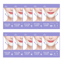 로로스키니 하이드로겔 턱 v 브이라인 리프팅 라인 팩1매 마스크 패치 1일1팩 팔자주름 넥 기타패치, 10개