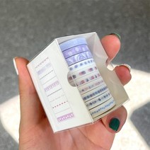 슬림 라인 마스킹 테이프 종이 다꾸 폰 꾸미기 퍼플