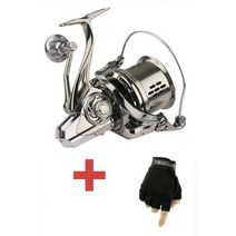 진아쇼핑몰 최신형 몬스터 서프릴 스피닝릴 올 스테인리스 루어낚시 원투전용 SURF 바다낚시 8000번 10000번 12000번 낚시장갑증정, 은색8000번