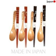 일본 아오바 나무수저 1벌 (숟가락 젓가락 스시 우동 일식집 원목수저 그림수저), ., 해1벌