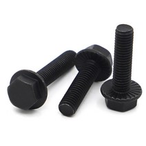 앙카 셋트 웨지 검정색 레벨 탄소강 육각 플랜지 볼트(치아 미끄럼 방지 나사 포함), m12 1pc, 50mm