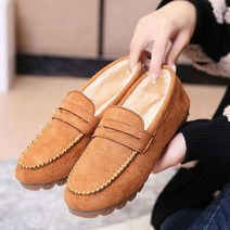 콤마슈 겨울 따뜻한 털 단화 신발 드라이빙 슈즈 모카신 로퍼