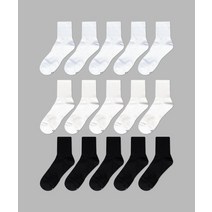 IL-O-GONG-CHIL [무료반품] [10PACK] 1507 모노 트라우져 하프 삭스 _ 화이트/스노우화이트/블랙 MONO TROUSER HALF SOCKS_ WHITE / S