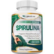 미국직구 Vibrax Labs Spirulina 캡슐 – 100% 퓨어 1000mg 제공 (500mg 채식 캡슐) 파우더 서플먼트 네츄럴 수준에서의 이점 클로렐라와 함께, 수량, 상세참조
