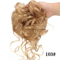 붙임머리 가발 LUPU 합성 헤어 밴드 금발 블랙 지저분한 곱슬 Chignon 도넛 Up, 중국, 08 103