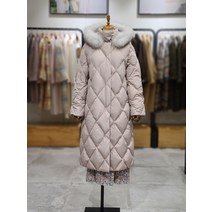 써스데이아일랜드 T228ADJ535 다이아패턴 롱 다운점퍼(1270969)