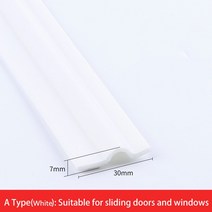 6M 방음 폼 씰링 스트립 S 유형 여닫이 창 소음 감소 폼 날씨 스트리핑 도어 씰 갭 필러 아티팩트, 06 A Type-White