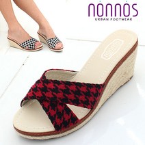 [논노스/nonnos]미쓰에이 통굽 웨지슬리퍼(M-3196-971)