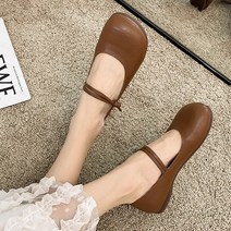 여성 데일리 이중 스트랩 플랫슈즈 S007