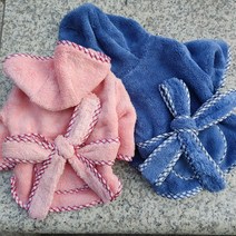 강아지 목욕 가운 애견 수면타월, 핑크