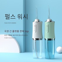 구강청결스 치석기 가정용 1회 항속 35일 원샷 휴대용, 녹색 4개 노즐