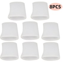 2468 pcs 실리콘 젤 발 손가락 작은 발가락 튜브 옥수수 물집 건막 교정기 통증 완화 새끼 손가락 보호대 슬리브, 8pcs-화이트-1.8x1.2cm