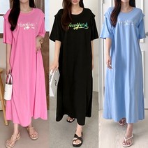 마이비몰 빅사이즈 오버핏 그램 반팔 롱 원피스