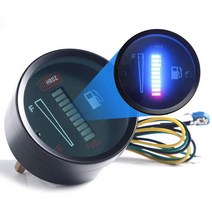 SODIAL 24V 2 인치 52Mm 범용 자동차 오토바이 연료 레벨 미터 게이지 LED 라이트 디스플레이 연료 탱크 게이지 보트 트럭 RV, 1개