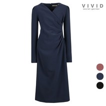 비비드시크릿가너 VIVID 여성 셔링장식 속기모 겨울 랩 원피스