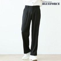 블루포스 아크라 와이드 슬렉스 세미 와이드핏 캐주얼 정장바지 밴딩 남자슬랙스