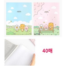 카카오프렌즈 클리어화일 40매 /클리어파일, 1개, 핑크