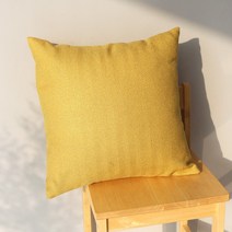 에레스 쿠션세트 커버 솜 빵빵한 헤링본 감성 겨울쿠션커버 빅 체크 쿠션커버, 머스타드