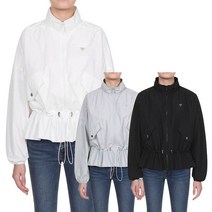 게스 여성 셔링 스트링 재킷 간절기 봄 여자 자켓 잠바 점퍼 허리라인