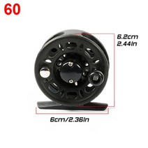빙어낚시 견지낚시 얼음낚시 40/50/60MM 겨울 낚시 릴 Interchangea 1BB 캐스팅 드럼 휠 플라스틱 플라이, 03 60